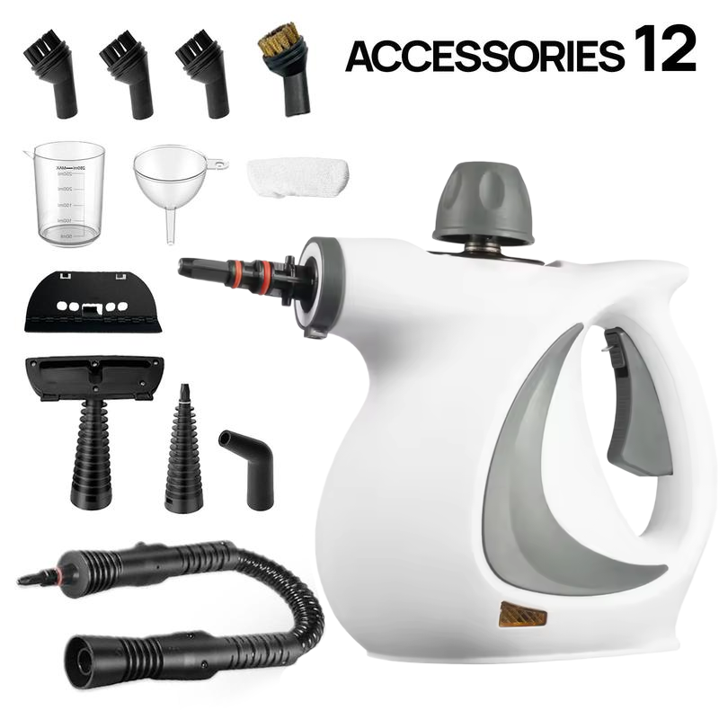Pressurized Handheld Steam Cleaner - Chemical-Free Deep Cleaning for Multi-Surface