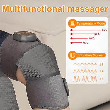 Cordless Knee Massager with Heat & Vibration for Arthritis Relief