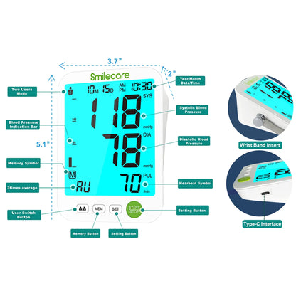 Automatic Blood Pressure Monitor – Accurate Arm Measurement