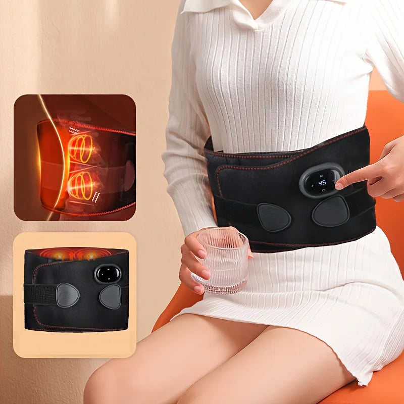 Cordless Heated Waist Massager with Vibration – Back Pain Relief