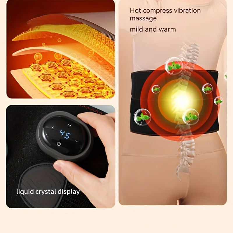 Cordless Heated Waist Massager with Vibration – Back Pain Relief