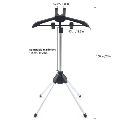 360° Travel Steamer Stand: Adjustable, Foldable Garment Rack