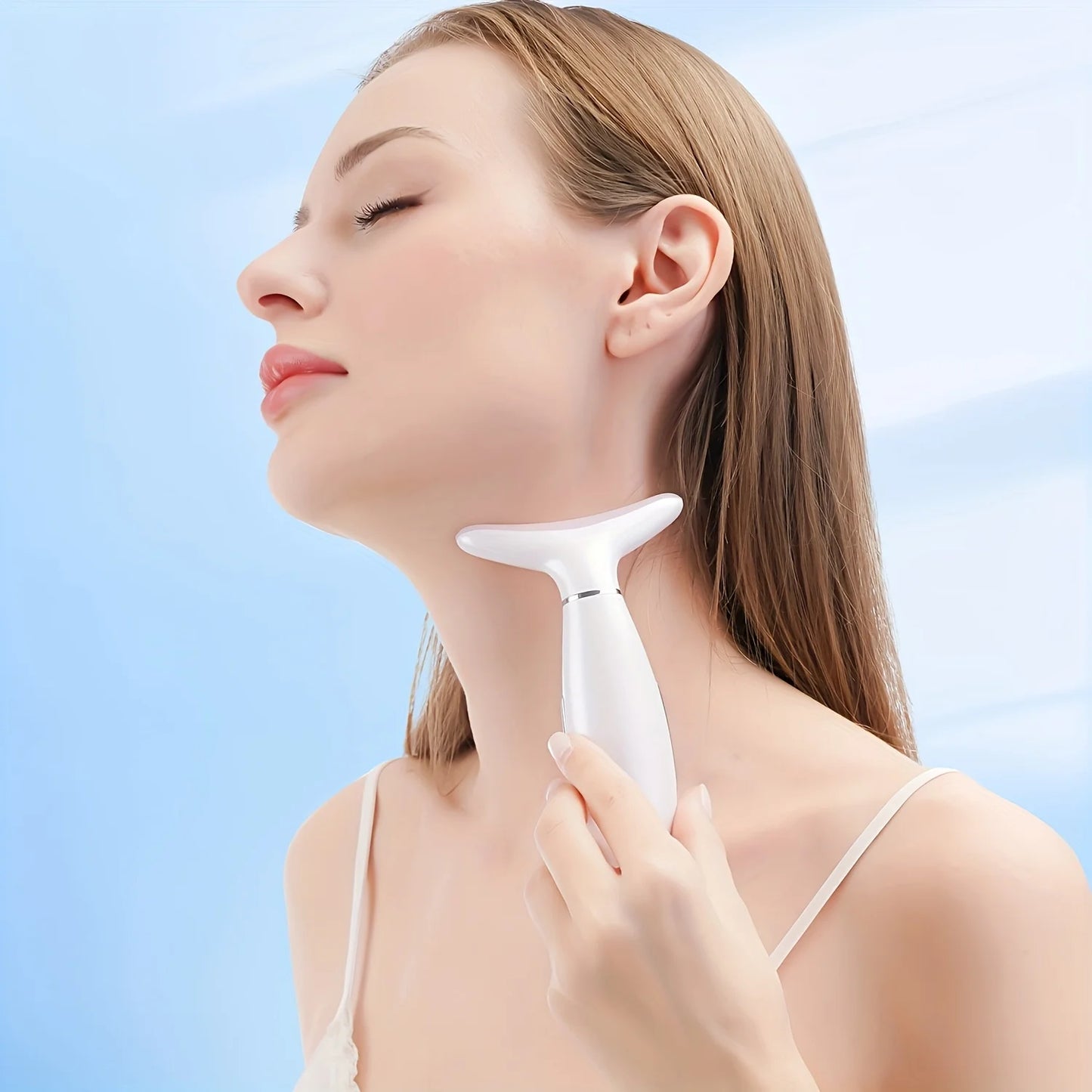 EMS Face & Neck Lifting Device – LED Microcurrent Skin Firming Massager