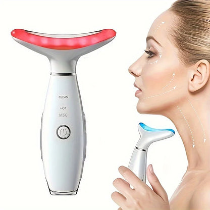 EMS Face & Neck Lifting Device – LED Microcurrent Skin Firming Massager