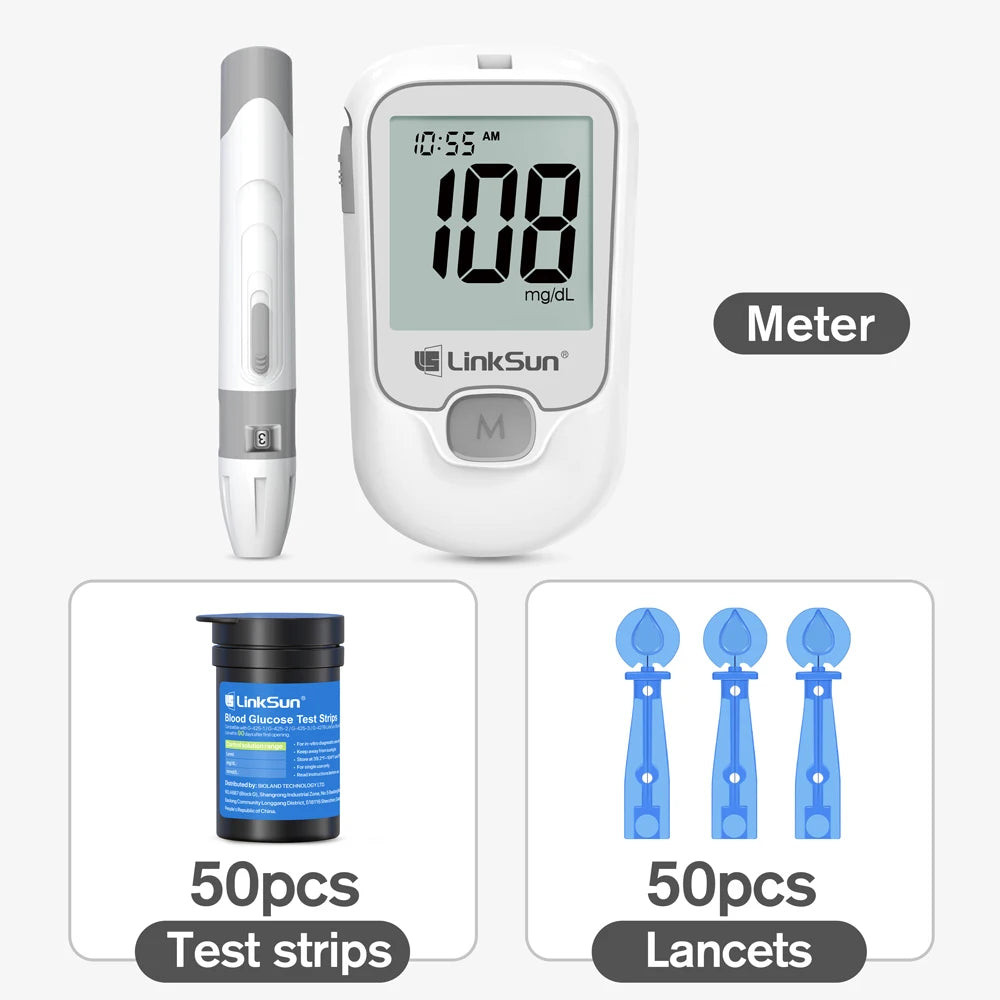 LinkSun G-425-3 Glucose Meter Kit – Accurate Blood Sugar Monitor